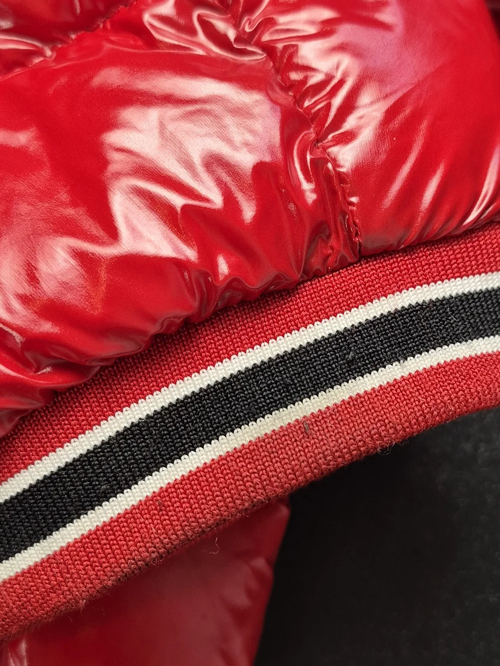 Calvin Klein Men's Hooded Red Super Shine Puffer Jacket - Size XL
